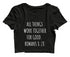 All things work together 8:28 Web Series Christianity,Manifest Womens Crop Tops